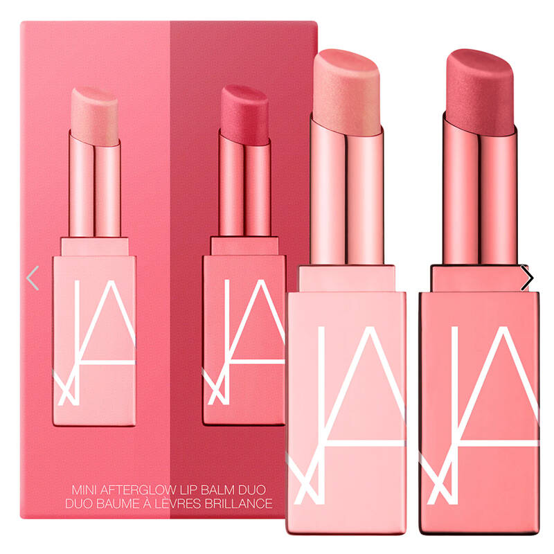 Nars Mini Afterglow Lip Balm Duo 11g x 2 pcs. เซ็ตลิปบาล์มใหม่ที่รังสรรค์จากสีสันระดับโลก ให้คุณได้มีริมฝีปากแบบอวบอิ่มเซ็กซี่ เย้ายวนใจ ช่วยเติมความชุ่มชื่นให้ริมฝีปากพร้อมมอบสี สวยระเรื่ออย่างเป็นธรรมชาติ ลิปบาล์มใหม่ที่รังสรรค์จากสีสันระดับโลก