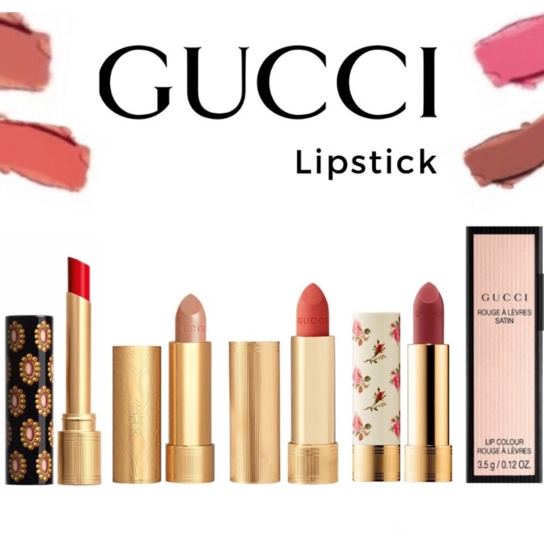 Gucci Lip Colour Rouge a Levres Sample Size # 25 Goldie Red x4 0.3g ลิปสี # 25 Goldie Red ทั้ง 4 แบบในชุดเดียว