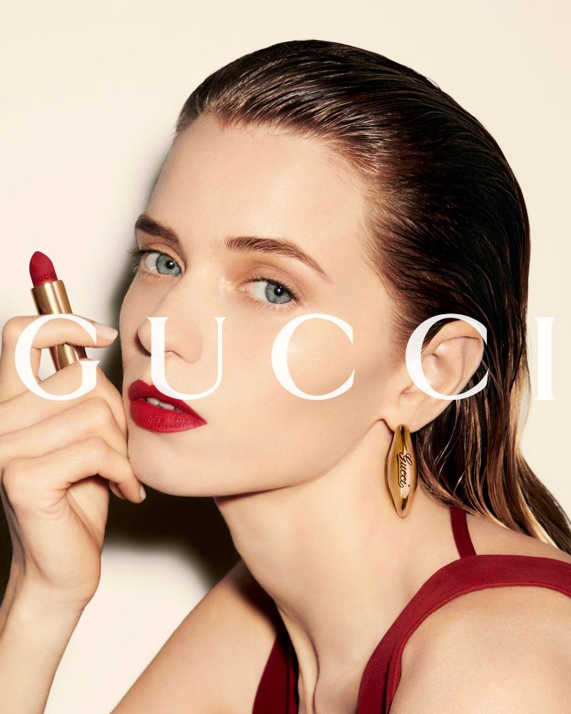 GUCCI Lip Color Rouge A Levres Mat #308 Lucy Dark Orange 3.5g,  GUCCI ลิปสติก , ลิปสติก gucci ซื้อที่ไหน ,  GUCCI BEAUTY  , 